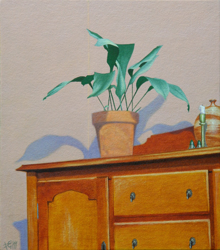 painting, Aspidistra 2010 oil on canvas board