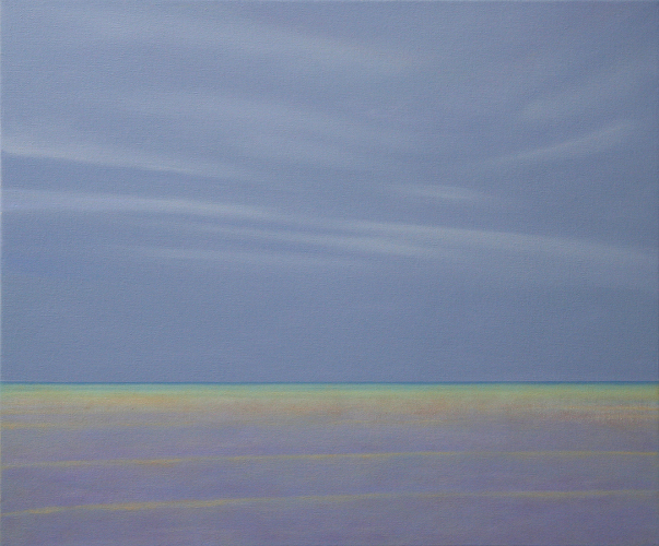 painting, Rainclouds over Encounter Bay 2014 oil on canvas